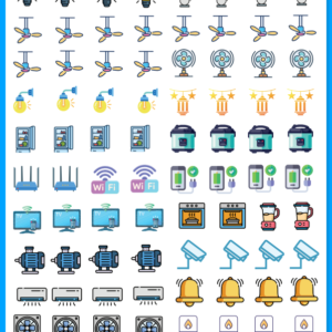 সুইচ বোর্ড স্টিকার - বাসাবাড়ি / অফিস সেট
