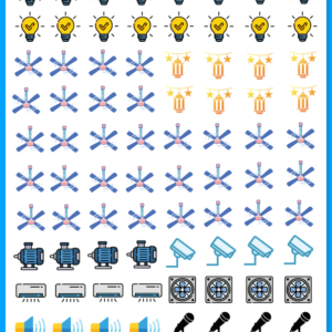 সুইচ বোর্ড স্টিকার - মসজিদ সেট